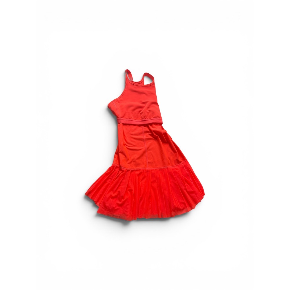 New Balance x J.Crew Tennis Dress Neon Orange Racerback Pleated Skirt Small NWT - Picture 8 of 11